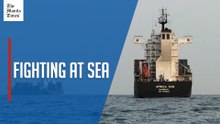 Ships anchor near Strait of Bab al-Mandeb off Yemen's coast