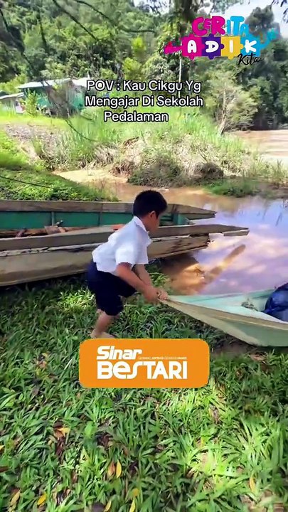 Semangat murid pedalaman ke sekolah