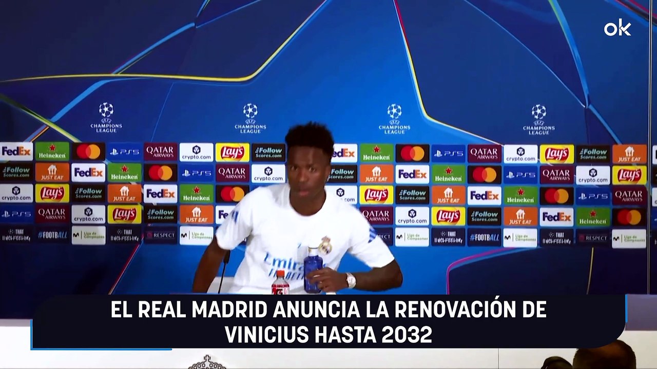 El Real Madrid anuncia la renovación de Vinicius hasta 2032