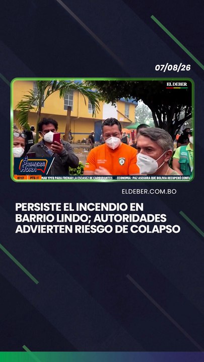 Persiste el incendio en Barrio Lindo; autoridades advierten riesgo de colapso