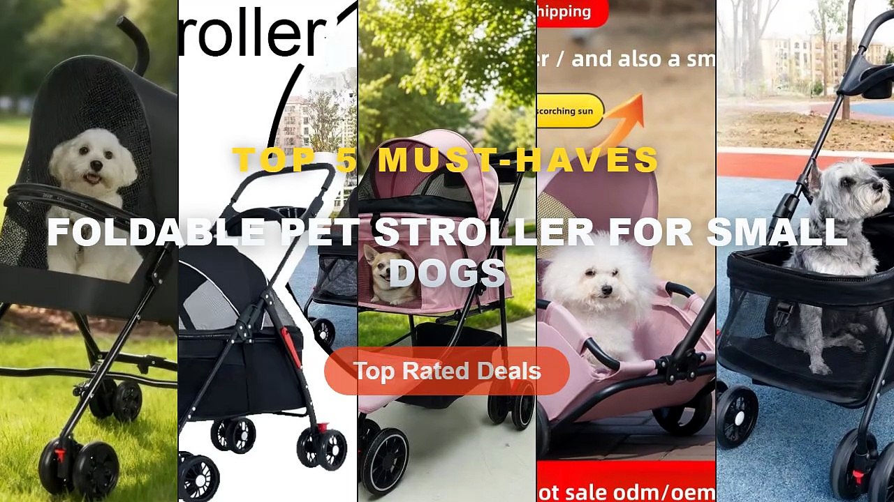 Best Foldable Pet Stroller For Small Dogs on Al...