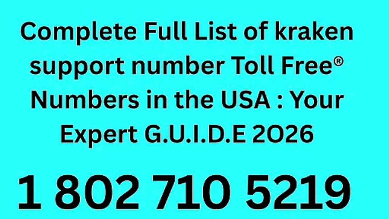 kraken support number (1)1 802 710 5219
