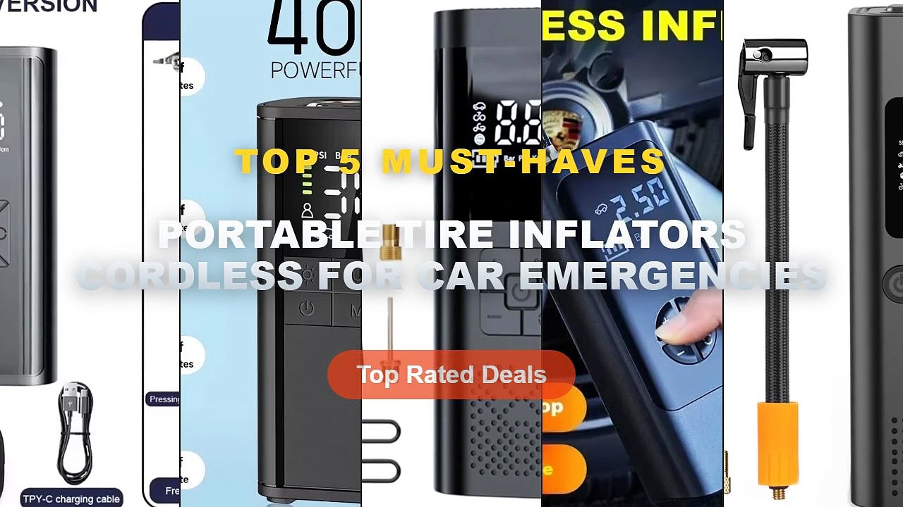 Top 5 Best Portable Tire Inflators Cordless For Car Emergencies (Must Have!) - Portable Cordless Air Compressor Tire Inf...