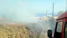 Incendio a Cugna, frazione di Lipari
