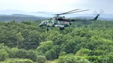 ZALA T-16 -drooni ohjaa helikopteria merikohdetta vastaan Sahalinilla