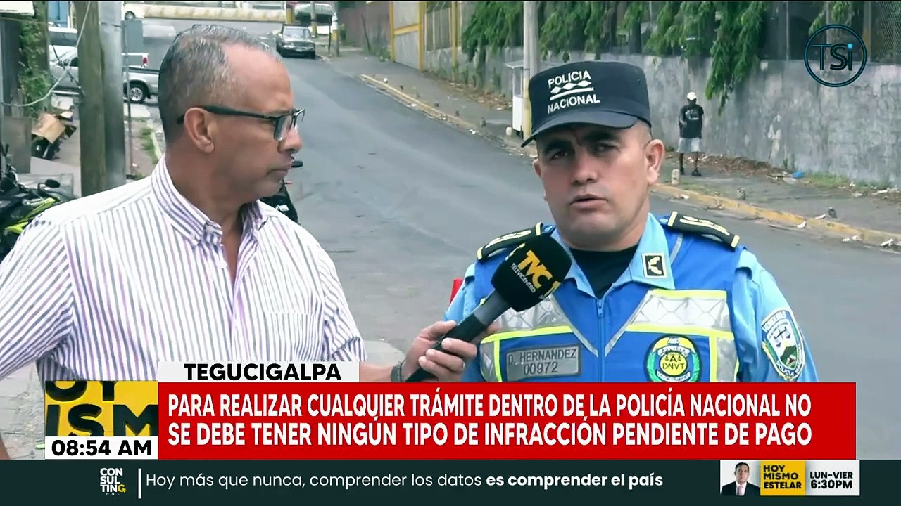 Hondureños que tengan multas de transito no podrán solicitar antecedentes