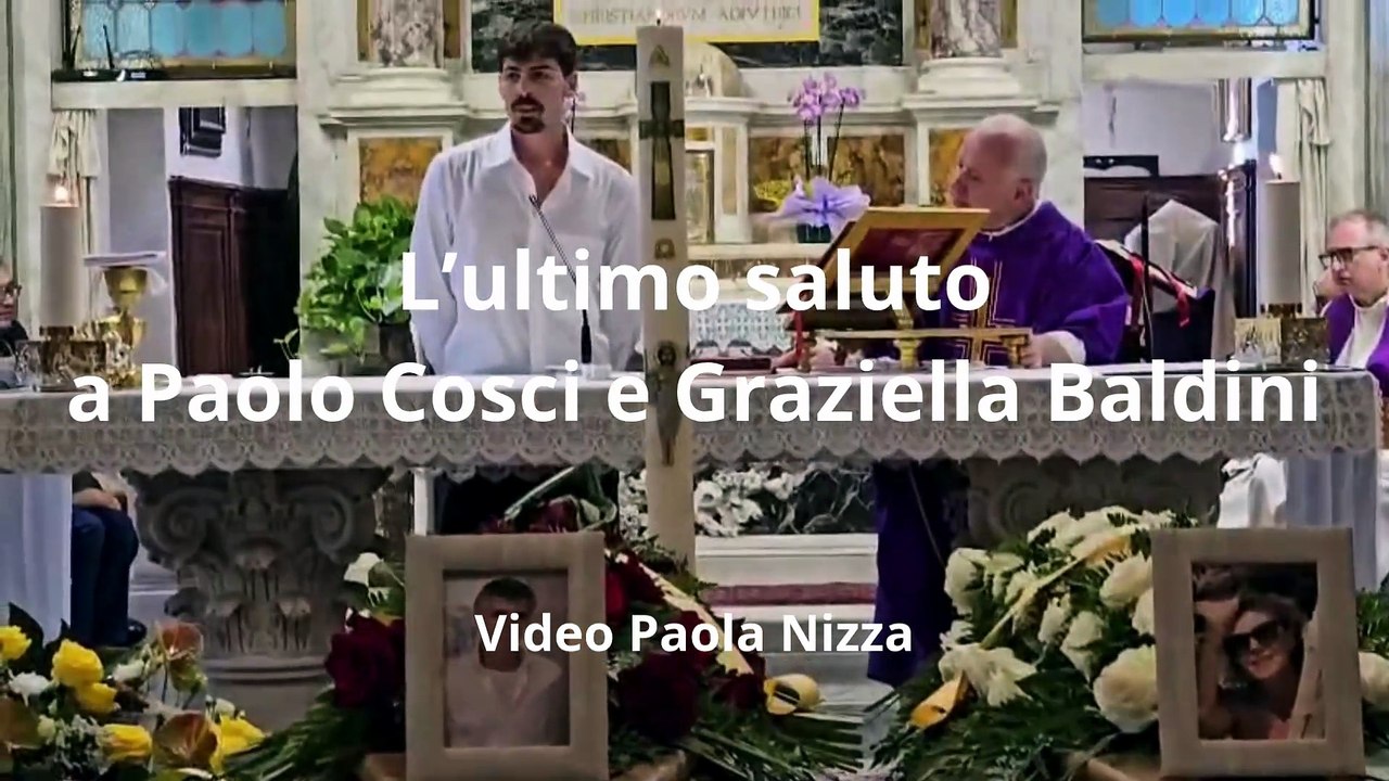 I funerali di Paolo e Graziella, morti nell’incidente sulla Terni-Rieti