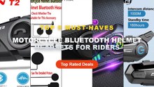 Top 5 Best Motorcycle Bluetooth Helmet Headsets For Riders (Must Have!) - 3D Motorcycle Helmet Headset With LED Earphone...