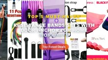 Resistance Bands Sets With Door Anchor For Home Workouts: Top 5 Best Sellers - Resistance Bands Set for Home Gym Full Bo...