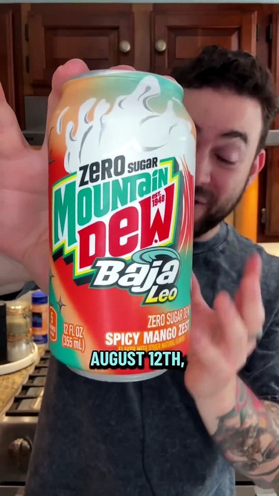 New Mountain Dew Baja Leo Taste Test #snacks #soda #mountaindew #drink