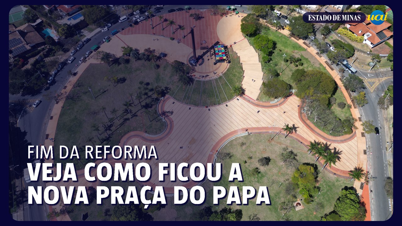 Drone mostra como a Praça do Papa ficou depois das obras