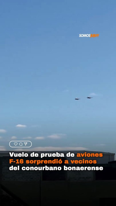Vuelo de prueba de los aviones F-16 de la Fuerza Aérea Argentina