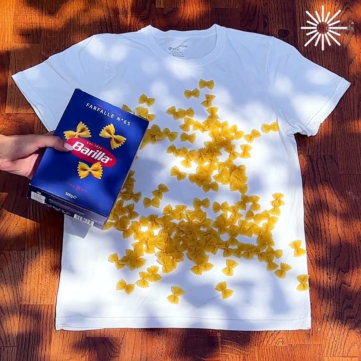 The spray paint macaroni shirt you can't eat😂