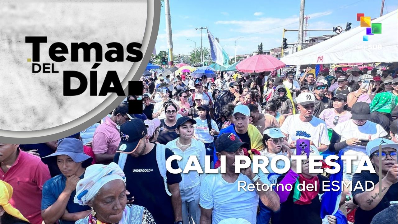 Cali marcha contra la toma de posesión de De la Espriella y el ESMAD