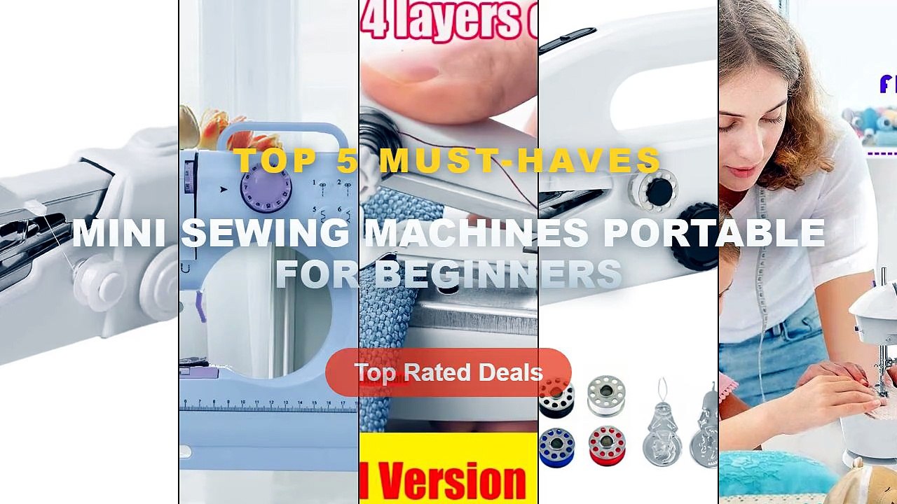 Top 5 Best Mini Sewing Machines Portable For Beginners (Must Have!) - Portable Mini Electric Sewing Machine for Beginner...