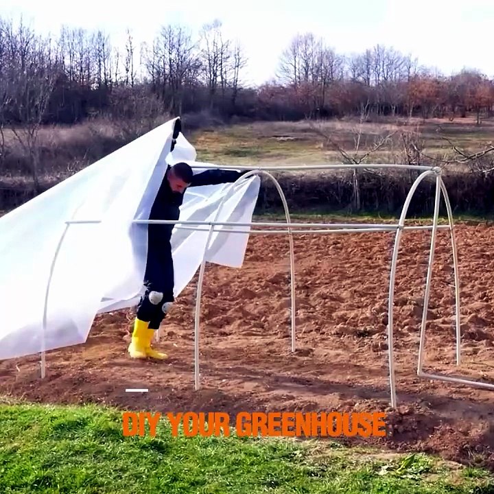 DIY a greenhouse with watering system!