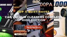 Car Vacuum Cleaners Cordless High Suction: Top 5 Best Sellers - CENRR Car Vacuum Cleaner High Suction 210000PA Wireless ...
