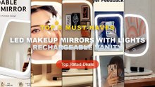 Best LED Makeup Mirrors With Lights Rechargeable Vanity on AliExpress | Review - Touch Control Rechargeable LED Vanity M...