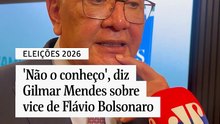 'Não o conheço', diz Gilmar Mendes sobre vice de Flávio Bolsonaro
