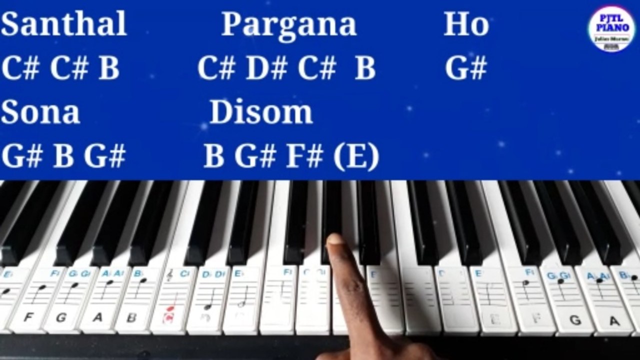 Santhal Pargana Ho Sona Disom Piano Tutorial | Santhali Piano Notes ...