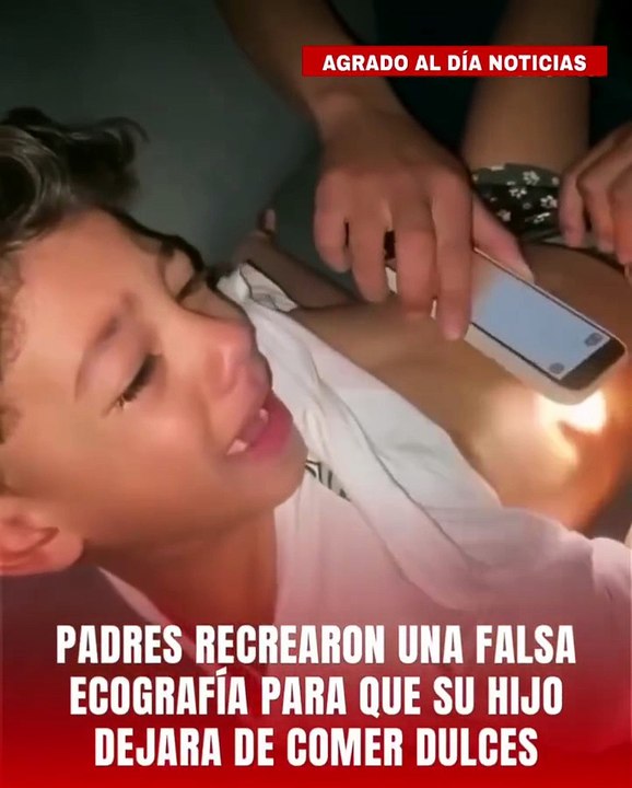 Niño reacciona al creer que tiene un gusanito en el estómago por comer dulces