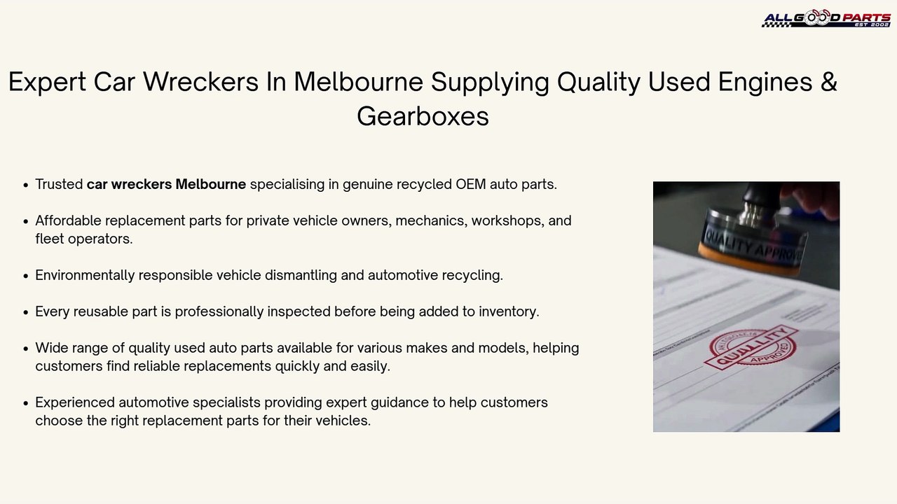 Australia's Trusted Source for Used Engines & Auto Recycling