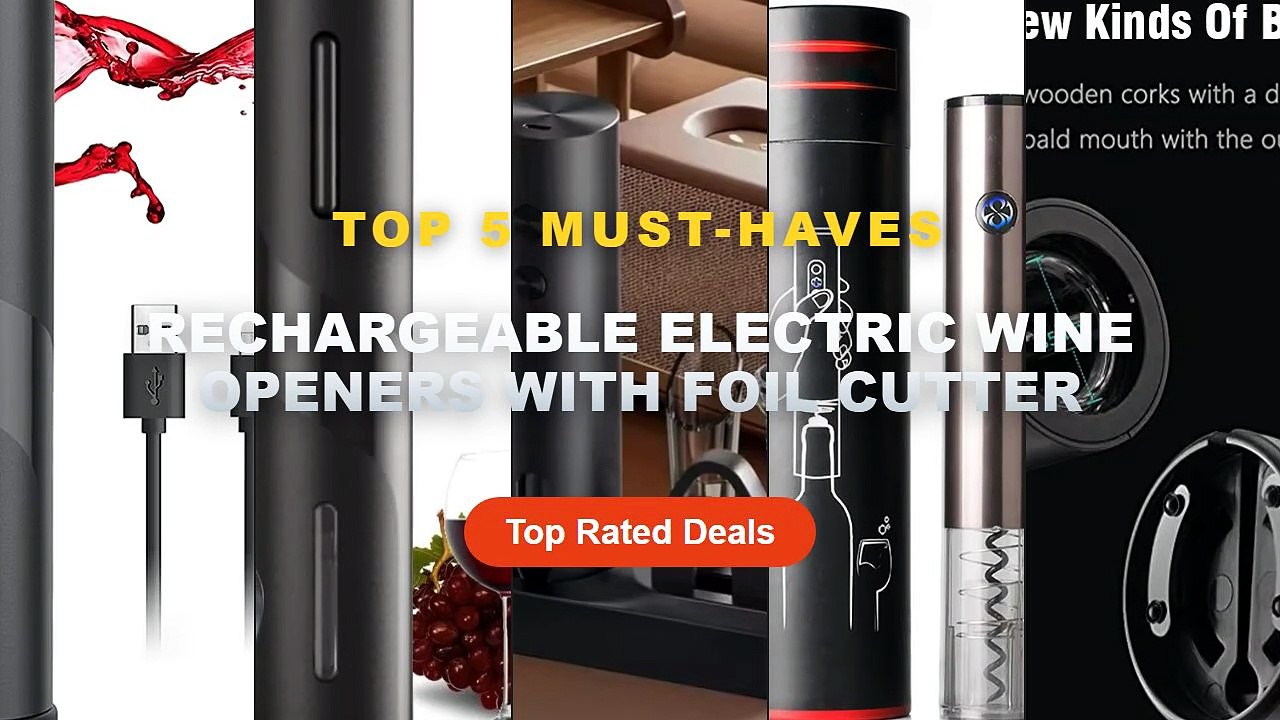 Cheap & Best Rechargeable Electric Wine Openers With Foil Cutter Unboxing & Review - Rechargeable Electric Wine Opener W...