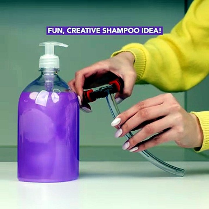 DIY shampoo dispenser hack