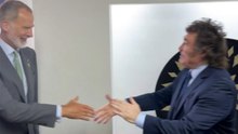 El encuentro del Rey Felipe VI con Javier Milei en Colombia: "¡Su Majestad, qué placer verlo!"