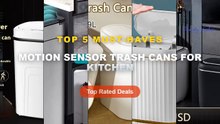 Why Everyone Is Buying Motion Sensor Trash Cans For Kitchen - 14L Automatic Sensor Trash Can Electric Touchless Smart Bi...