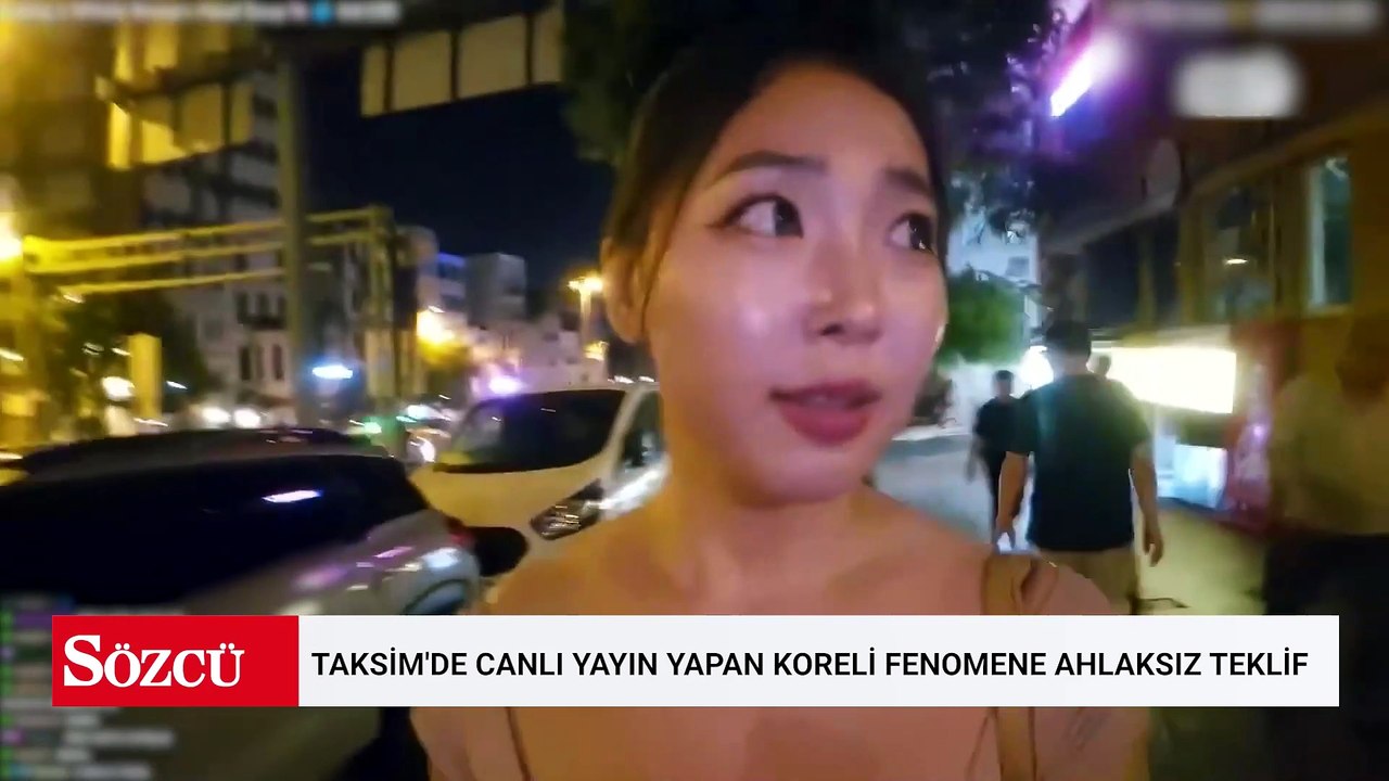 Taksim'de canlı yayın yapan Koreli fenomene ahlaksız teklif