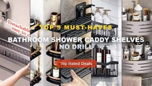 Amazing Bathroom Shower Caddy Shelves No Drill You Need To See - No Drill Bathroom Storage Shelf Removable Wall Mount Or...