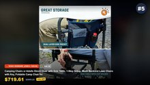 Ultimate Guide to the Best Foldable Camping Chairs With Side Table - Black Folding Camping Chair with Side Table & Cup H...