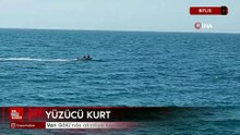 Van Gölü’nde akıntıya kapılan yüzücü sahil güvenlik ekiplerince kurtarıldı