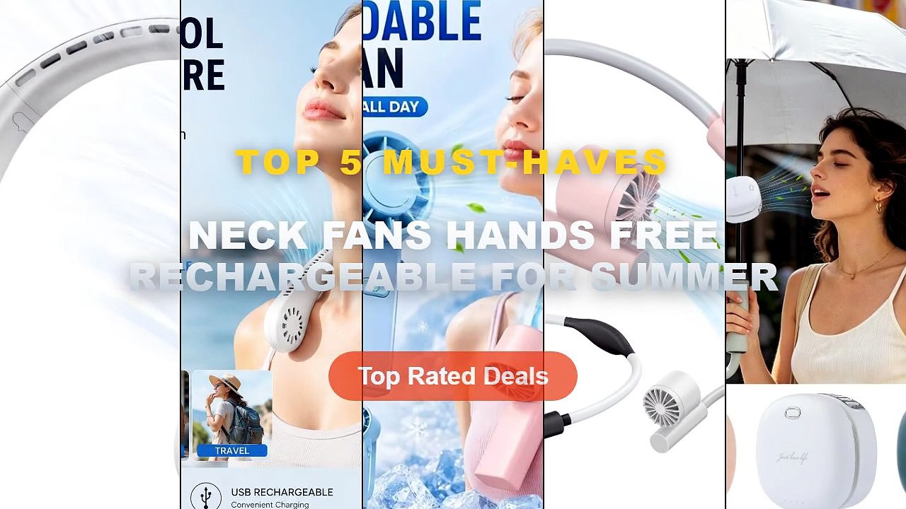 Ultimate Guide to the Best Neck Fans Hands Free Rechargeable For Summer - Clip On Mini Fan Portable Rechargeable 2000mah...