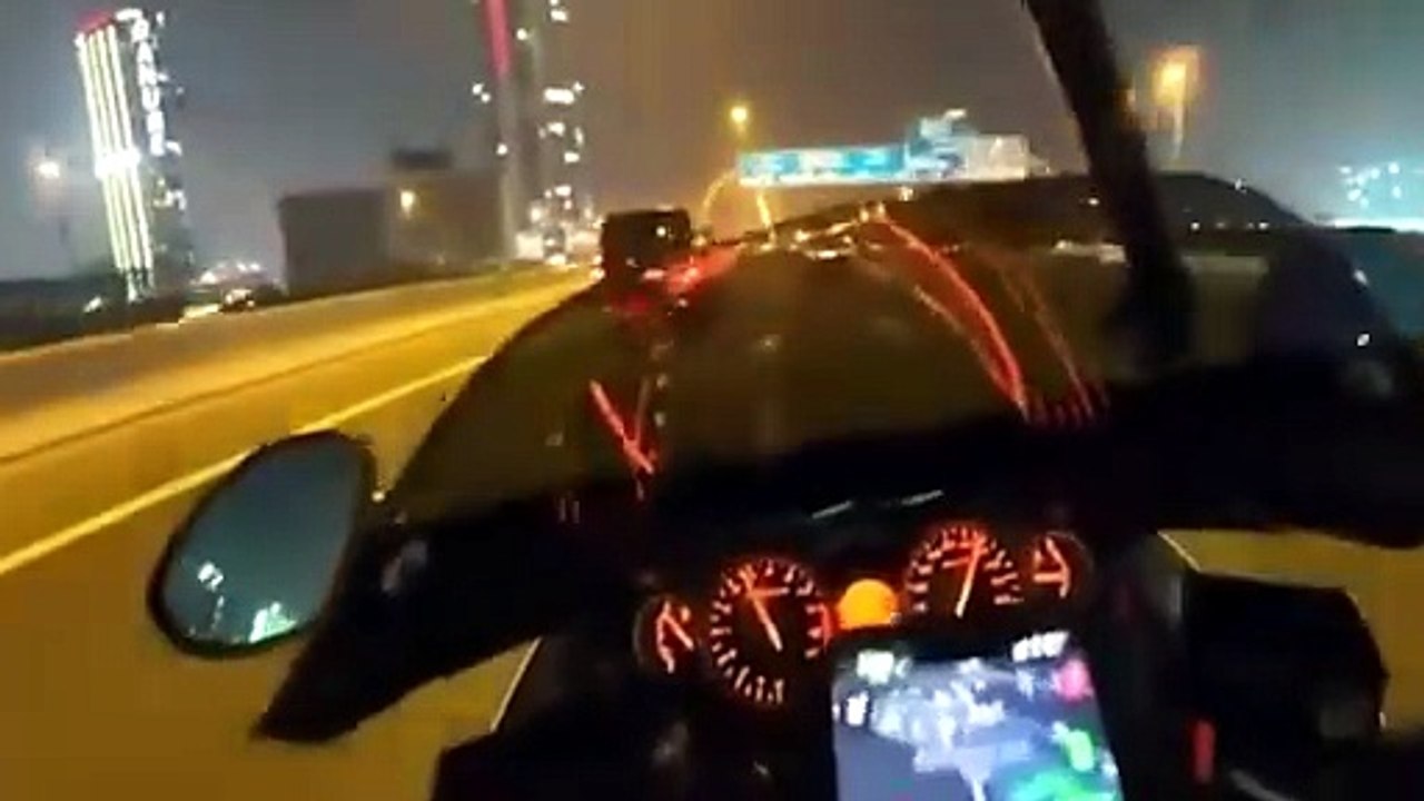 Dubai biker riding recklessly