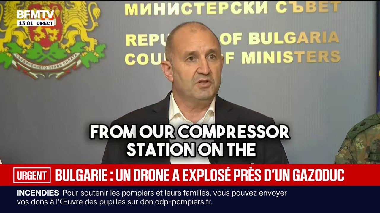 Un drone entré en Bulgarie a explosé près d'un gazoduc à la frontière roumaine