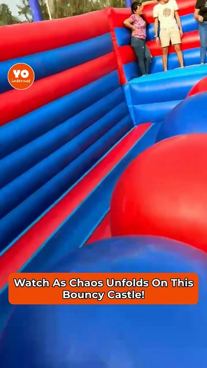 This Family's Bouncy Castle Fun Ends in HILARIOUS Chaos