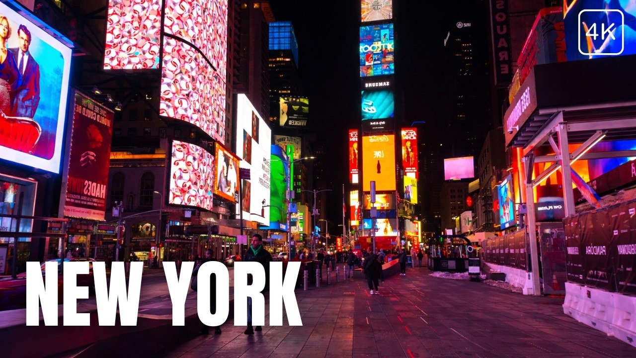 [4K] NYC Night Walk | Grand Central to Times Square (No Talking, Cold & Quiet)