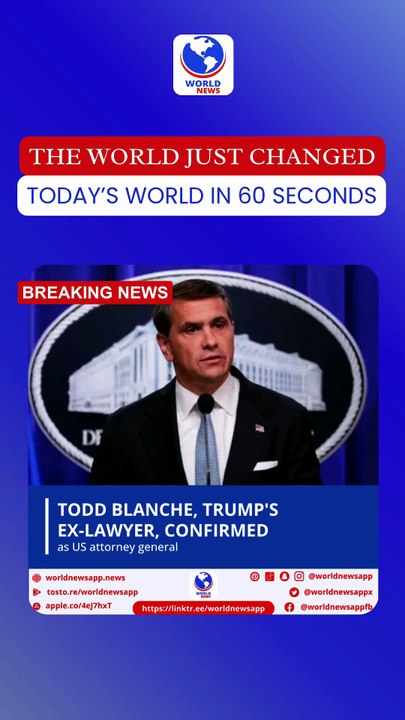 Todd Blanche, Trump's ex-lawyer, confirmed as US attorney general