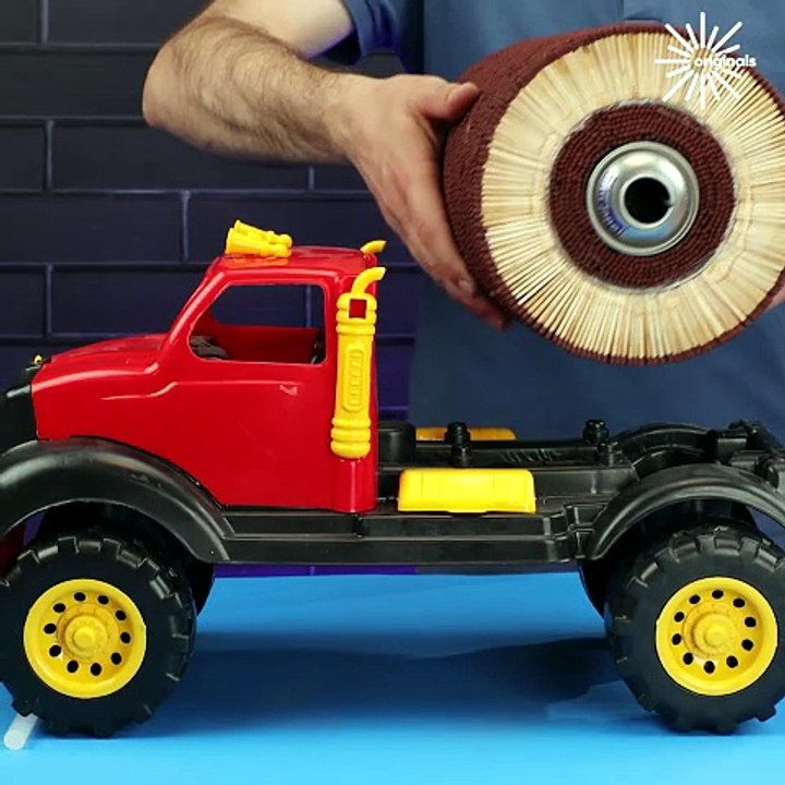 Shockwave jet truck experiment with matches & s...