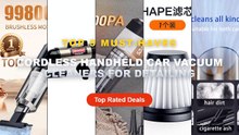 Top 5 Best Cordless Handheld Car Vacuum Cleaners For Detailing (Must Have!) - Portable Cordless Car Vacuum 15000Pa Recha...