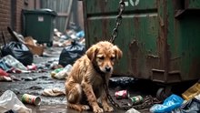 This little one is still waiting in the rain...Chained. Starving. Alone.