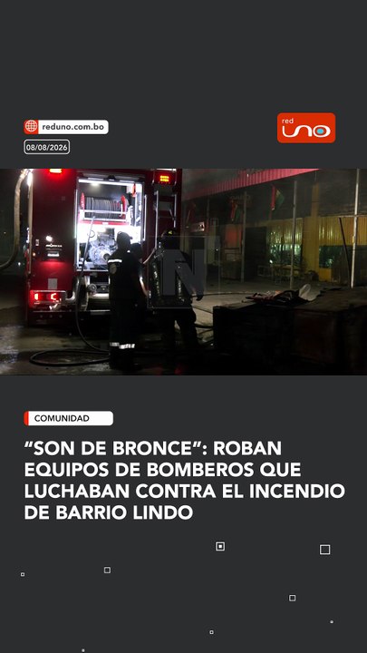 Roban equipos de bomberos que luchaban contra el incendio de Barrio Lindo