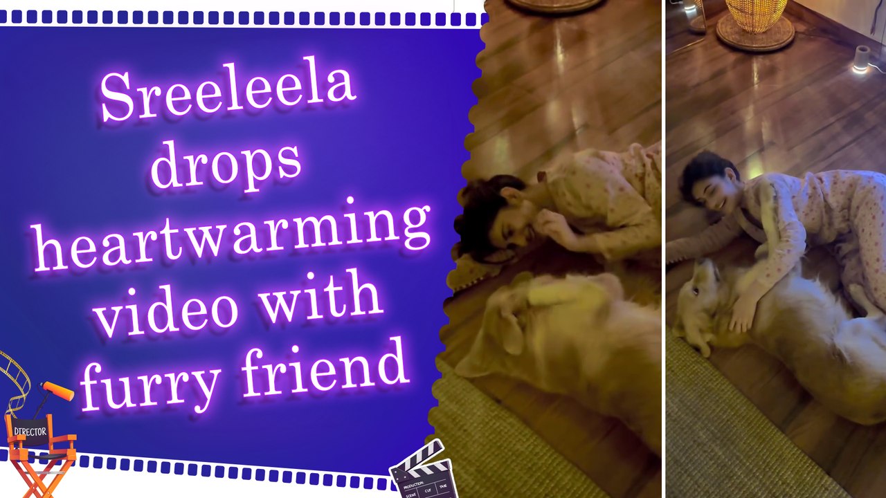 Sreeleela shares adorable moment with furry friend, calls it ‘love at first sight’