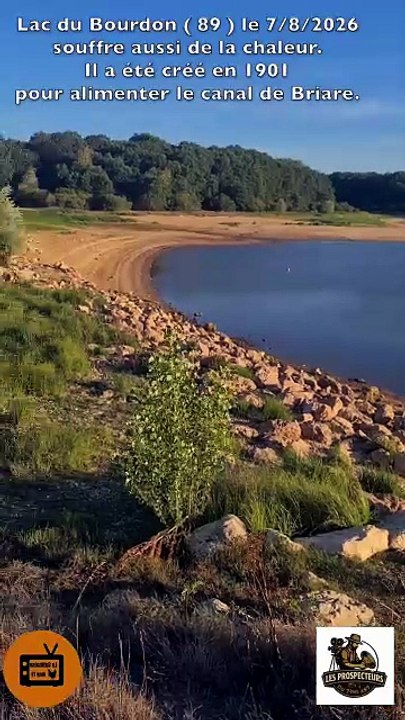 lac bourdon Yonne Puisaye se vide avec la canicule 7 8 2026