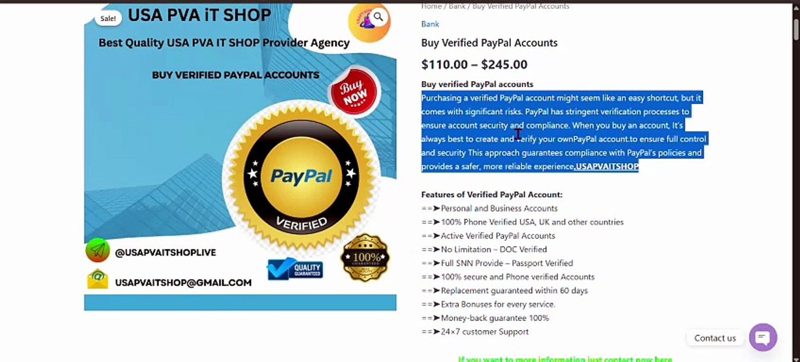 7 Best Options buy , Verified , PayPal Accounts
