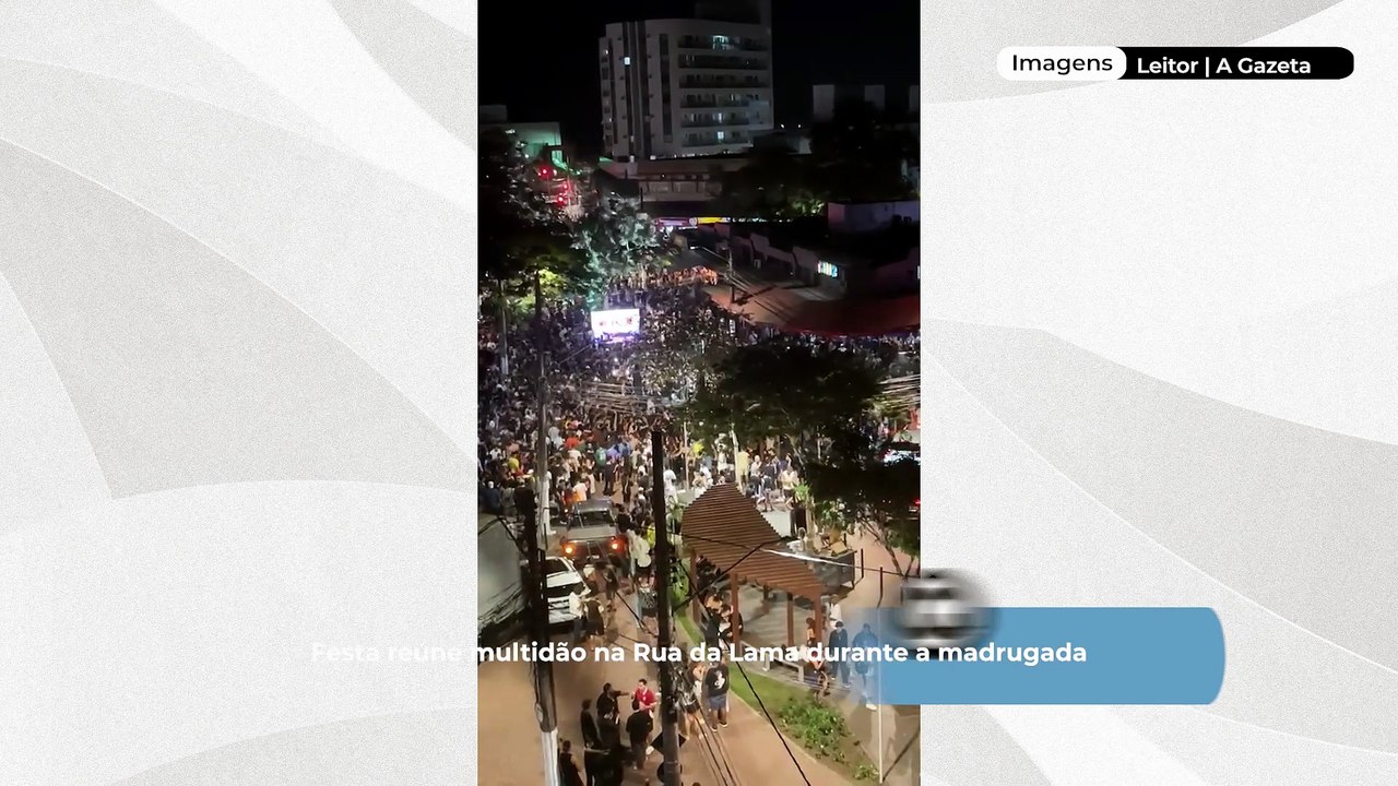 Festa reúne multidão na Rua da Lama durante a madrugada