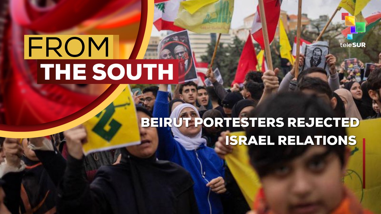 Protesters rally in Beirut rejecting normalization with Israel