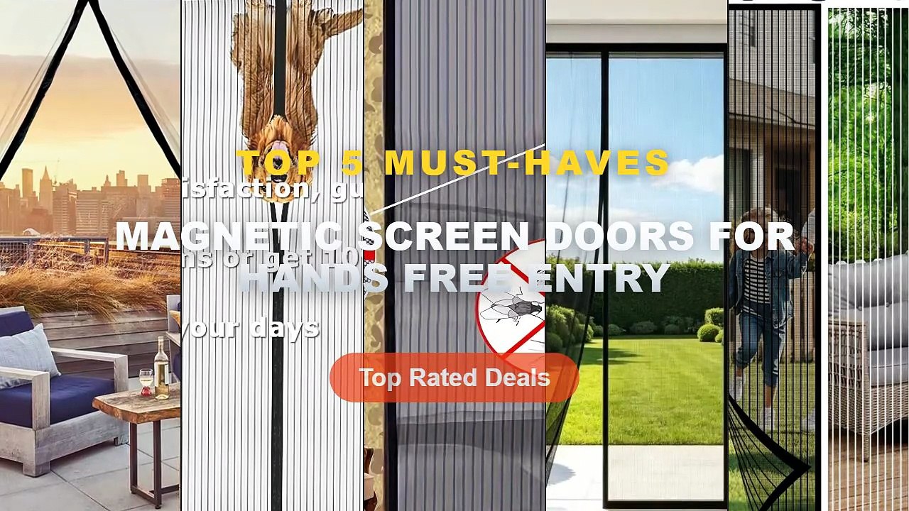 Ultimate Guide to the Best Magnetic Screen Doors For Hands Free Entry - Magnetic Door Screen Fits Door Mosquito Net Hand...